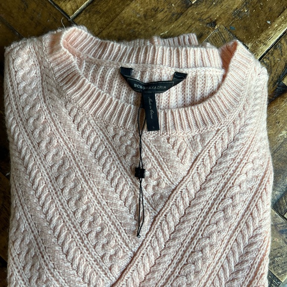 BCBGMaxAzria Light Pink Textured Sweater - Picture 9 of 9